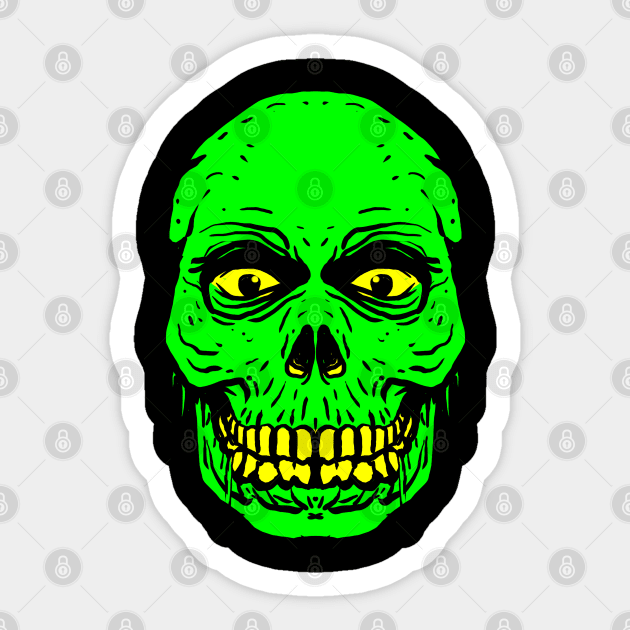 Green Skull Head Sticker by DeathAnarchy